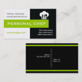 Persoonlijke chef-minimalistische zwarte, witte, g visitekaartje (Voorkant / Achterkant)