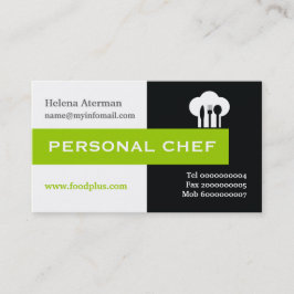 Persoonlijke chef-minimalistische zwarte, witte, g visitekaartje