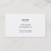 Persoonlijke Chef Modern Catering Back and White Visitekaartje (Achterkant)