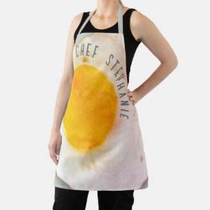 Persoonlijke chef-naam Funny Retro Food Pastel Schort