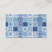 Persoonlijke Chef of Restaurant Lemon & Blue Tile Visitekaartje (Achterkant)