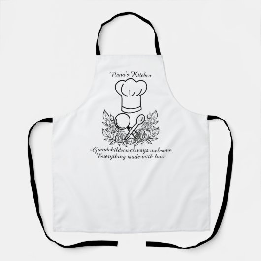 Persoonlijke chef oma bloemrijke moederdag schort (Voorkant)