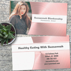 Persoonlijke Chef penseelroze metalen Aangepaste f Visitekaartje