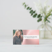 Persoonlijke Chef penseelroze metalen Aangepaste f Visitekaartje (Staand voorkant)