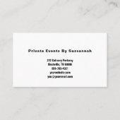 Persoonlijke Chef Pink Leather Minimalist - Aangep Visitekaartje (Achterkant)