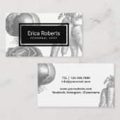 Persoonlijke Chef Plantaardige illustratie Visitekaartje (Voorkant / Achterkant)