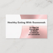 Persoonlijke Chef Poos Roze Metal Foto QR Code Visitekaartje (Achterkant)