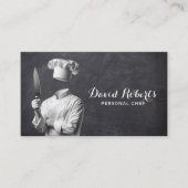 Persoonlijke Chef Privé Chef Restaurant Chalkboard Visitekaartje (Voorkant)