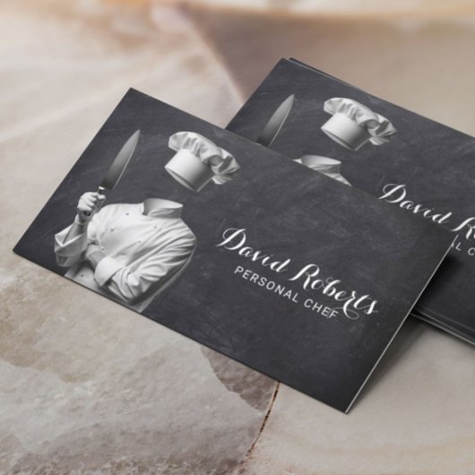 Persoonlijke Chef Privé Chef Restaurant Chalkboard Visitekaartje