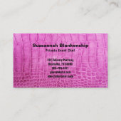 Persoonlijke Chef Roze leder QR-code Aangepast Visitekaartje (Voorkant)