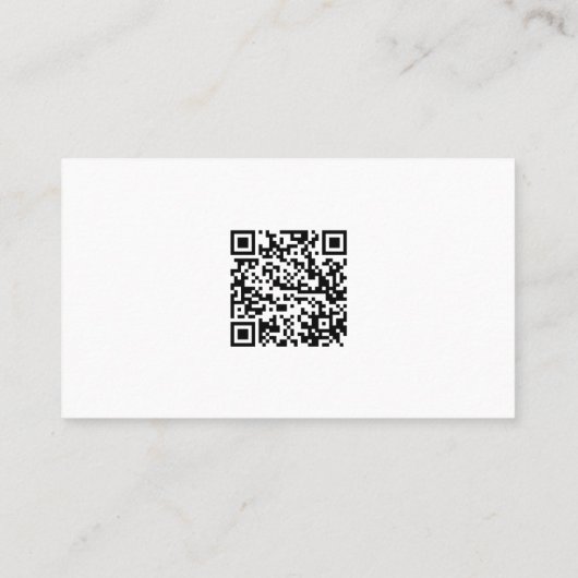 Persoonlijke Chef Roze leder Textuur QR Code Aange Visitekaartje (Achterkant)