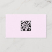 Persoonlijke Chef Roze leder Textuur QR Code Aange Visitekaartje (Achterkant)
