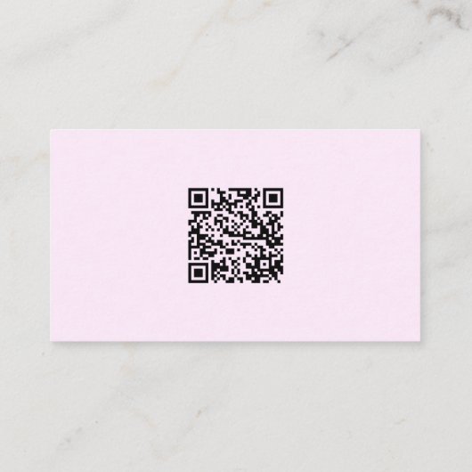 Persoonlijke Chef Roze leder Textuur QR Code Aange Visitekaartje (Achterkant)