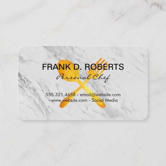 Persoonlijke Chef Seed Table Rolling Pin Visitekaartje (Achterkant)
