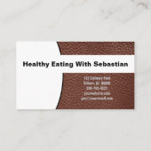 Persoonlijke Chef Spoons Leer Aangepaste Foto QR C Visitekaartje (Achterkant)