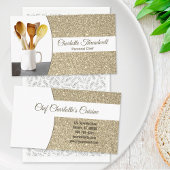 Persoonlijke Chef Subtle Gold Glitter - Aangepaste Visitekaartje