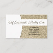 Persoonlijke Chef Subtle Gold Glitter - Aangepaste Visitekaartje (Achterkant)