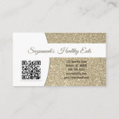 Persoonlijke Chef Subtle Gold Glitter Custom Photo Visitekaartje (Achterkant)