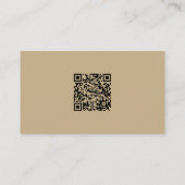 Persoonlijke Chef Tan Snake Skin Textiel QR Code Visitekaartje (Achterkant)