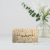 Persoonlijke Chef Tan Snake Skin Textuur Aangepast Visitekaartje (Staand voorkant)