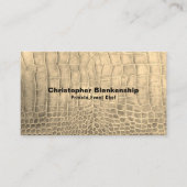 Persoonlijke Chef Tan Snake Skin Textuur Aangepast Visitekaartje (Voorkant)
