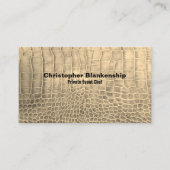 Persoonlijke Chef Tan Textuur Slang Skin QR Code Visitekaartje (Voorkant)