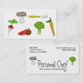 Persoonlijke Chef Veggie Groenten Eten Kook Kunst Visitekaartje (Voorkant / Achterkant)
