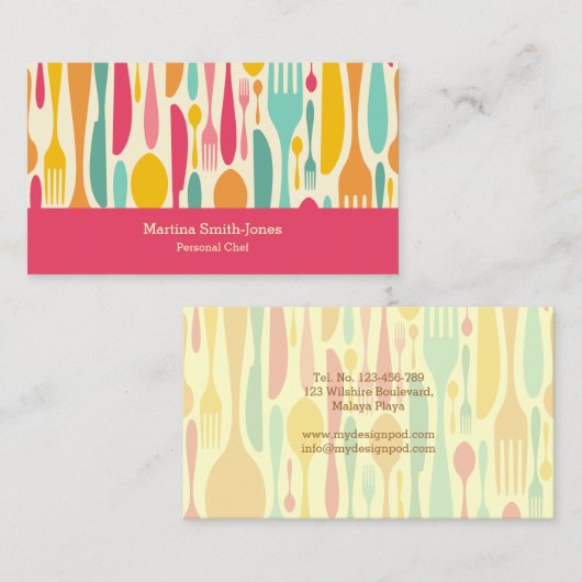 Persoonlijke Chef Visitekaartje (Voorkant / Achterkant)