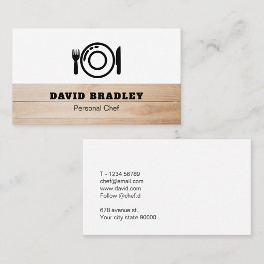 Persoonlijke Chef Visitekaartje (Voorkant / Achterkant)