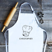 Persoonlijke chefshoed kinder schort