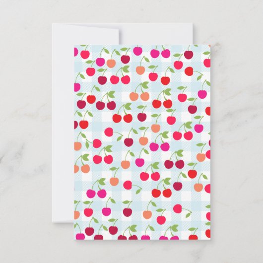 Persoonlijke Cherry Notecards Bedankkaart (Achterkant)