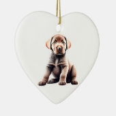 Persoonlijke Chesapeake Bay Retriever Puppy Keramisch Ornament (Rechts)