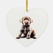 Persoonlijke Chesapeake Bay Retriever Puppy Keramisch Ornament (Voorkant)