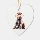 Persoonlijke Chesapeake Bay Retriever Puppy Keramisch Ornament (Links)