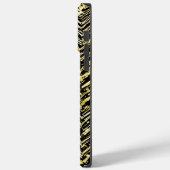 Persoonlijke Chevron Black en Gold-naam Case-Mate iPhone Case (Achterkant / Links)