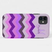 Persoonlijke Chevron Paarse Blast Case-Mate iPhone Case (Achterkant (horizontaal))