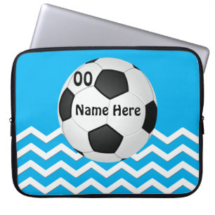 Persoonlijke Chevron Soccer Laptop Hoesjes voor me Sleeve