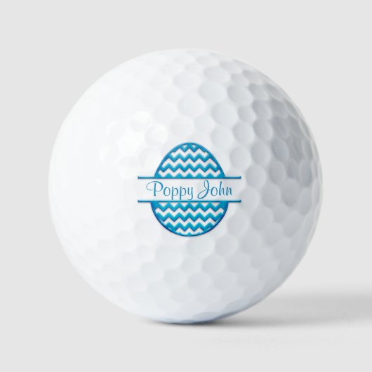 Persoonlijke Chevron ZigZag Easter Egg Golfballen (Voorkant)