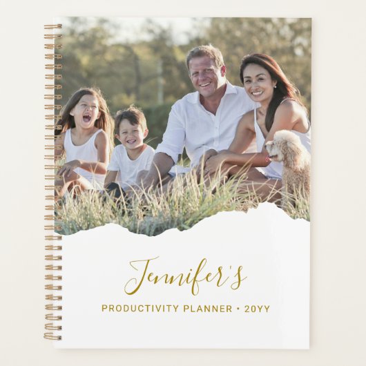 Persoonlijke Chic Gescheurde Foto Planner (Voorkant)