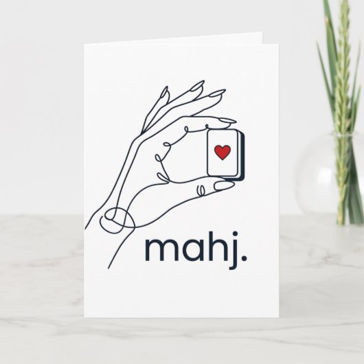 Persoonlijke Chic Mahjong Kaart (Voorkant)