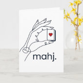Persoonlijke Chic Mahjong Kaart (Gele Bloem)