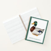 Persoonlijke chic mallardeend notitieboek (Binnen)