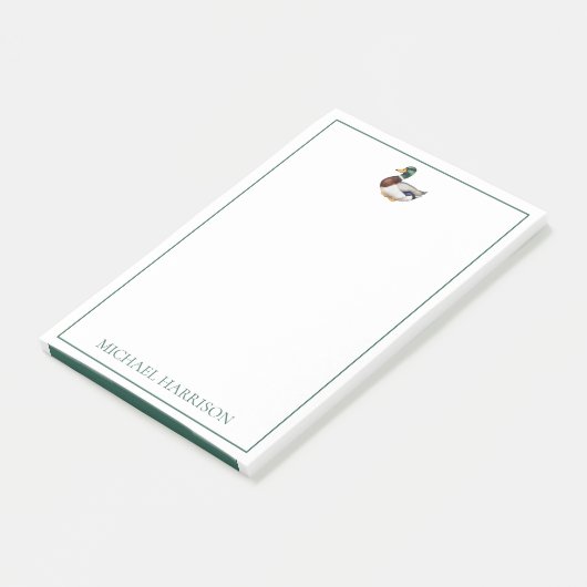 Persoonlijke chic mallardeend post-it® notes (Schuin)