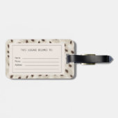 Persoonlijke Chic Neutrale Luipaard Dierprint Bagagelabel (Achterkant horizontaal)