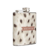 Persoonlijke Chic Neutrale Luipaard Dierprint Heupfles (Rechts)