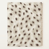 Persoonlijke Chic Neutrale Luipaard Dierprint Planner (Achterkant)