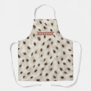 Persoonlijke Chic Neutrale Luipaard Dierprint Schort