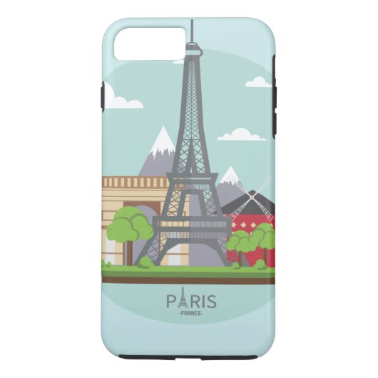 Persoonlijke Chic Paris Eiffel Tower Hoesje-Mate i Case-Mate iPhone Case (Achterkant)
