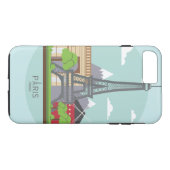 Persoonlijke Chic Paris Eiffel Tower Hoesje-Mate i Case-Mate iPhone Case (Achterkant (Horizontaal))