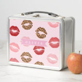 Persoonlijke Chic Roze Luipaardprint Lippatroon (In situ)